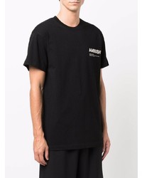 schwarzes bedrucktes T-Shirt mit einem Rundhalsausschnitt von Ambush