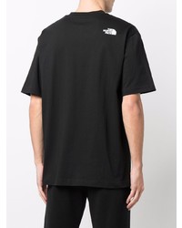 schwarzes bedrucktes T-Shirt mit einem Rundhalsausschnitt von The North Face