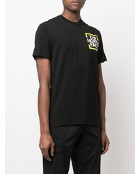 schwarzes bedrucktes T-Shirt mit einem Rundhalsausschnitt von The North Face