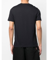 schwarzes bedrucktes T-Shirt mit einem Rundhalsausschnitt von Belstaff