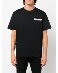 schwarzes bedrucktes T-Shirt mit einem Rundhalsausschnitt von BARROW