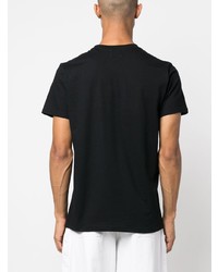 schwarzes bedrucktes T-Shirt mit einem Rundhalsausschnitt von Isabel Marant