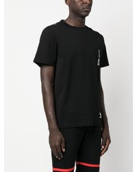schwarzes bedrucktes T-Shirt mit einem Rundhalsausschnitt von Gcds