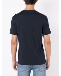 schwarzes bedrucktes T-Shirt mit einem Rundhalsausschnitt von Armani Exchange