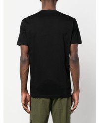 schwarzes bedrucktes T-Shirt mit einem Rundhalsausschnitt von DSQUARED2