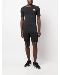 schwarzes bedrucktes T-Shirt mit einem Rundhalsausschnitt von The North Face