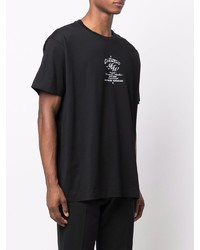 schwarzes bedrucktes T-Shirt mit einem Rundhalsausschnitt von Givenchy