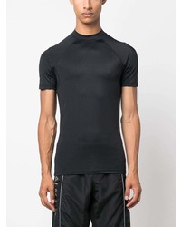 schwarzes bedrucktes T-Shirt mit einem Rundhalsausschnitt von Balmain