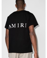 schwarzes bedrucktes T-Shirt mit einem Rundhalsausschnitt von Amiri