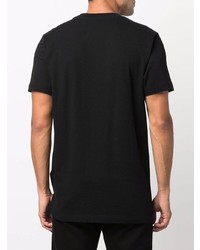 schwarzes bedrucktes T-Shirt mit einem Rundhalsausschnitt von Off-White