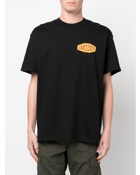 schwarzes bedrucktes T-Shirt mit einem Rundhalsausschnitt von Carhartt WIP