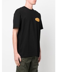 schwarzes bedrucktes T-Shirt mit einem Rundhalsausschnitt von Carhartt WIP