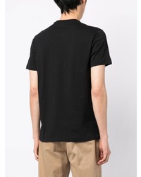 schwarzes bedrucktes T-Shirt mit einem Rundhalsausschnitt von Belstaff