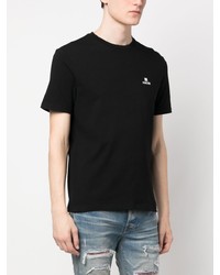 schwarzes bedrucktes T-Shirt mit einem Rundhalsausschnitt von Amiri