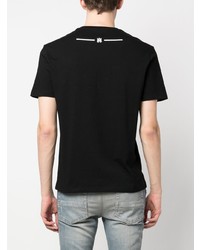 schwarzes bedrucktes T-Shirt mit einem Rundhalsausschnitt von Amiri