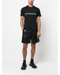 schwarzes bedrucktes T-Shirt mit einem Rundhalsausschnitt von Givenchy