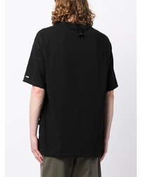 schwarzes bedrucktes T-Shirt mit einem Rundhalsausschnitt von Stance