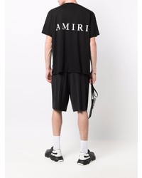 schwarzes bedrucktes T-Shirt mit einem Rundhalsausschnitt von Amiri