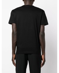 schwarzes bedrucktes T-Shirt mit einem Rundhalsausschnitt von DSQUARED2