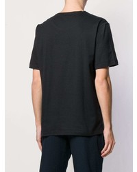 schwarzes bedrucktes T-Shirt mit einem Rundhalsausschnitt von Missoni