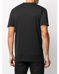 schwarzes bedrucktes T-Shirt mit einem Rundhalsausschnitt von DSQUARED2