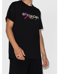 schwarzes bedrucktes T-Shirt mit einem Rundhalsausschnitt von Givenchy