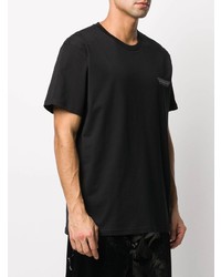 schwarzes bedrucktes T-Shirt mit einem Rundhalsausschnitt von Givenchy