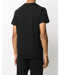 schwarzes bedrucktes T-Shirt mit einem Rundhalsausschnitt von Balmain