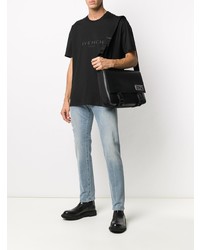 schwarzes bedrucktes T-Shirt mit einem Rundhalsausschnitt von Givenchy