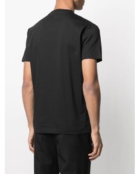 schwarzes bedrucktes T-Shirt mit einem Rundhalsausschnitt von DSQUARED2