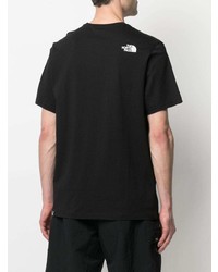 schwarzes bedrucktes T-Shirt mit einem Rundhalsausschnitt von The North Face