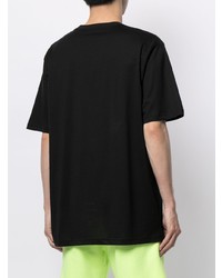 schwarzes bedrucktes T-Shirt mit einem Rundhalsausschnitt von Stampd