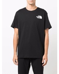 schwarzes bedrucktes T-Shirt mit einem Rundhalsausschnitt von The North Face