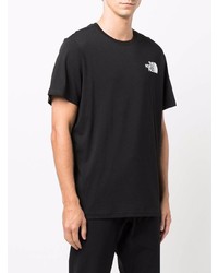 schwarzes bedrucktes T-Shirt mit einem Rundhalsausschnitt von The North Face