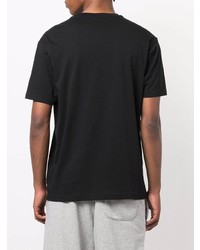 schwarzes bedrucktes T-Shirt mit einem Rundhalsausschnitt von New Balance