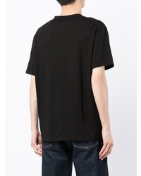 schwarzes bedrucktes T-Shirt mit einem Rundhalsausschnitt von Armani Exchange