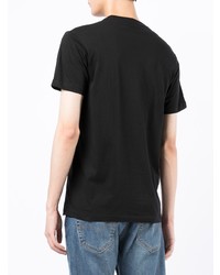 schwarzes bedrucktes T-Shirt mit einem Rundhalsausschnitt von PS Paul Smith