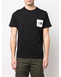 schwarzes bedrucktes T-Shirt mit einem Rundhalsausschnitt von The North Face