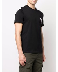 schwarzes bedrucktes T-Shirt mit einem Rundhalsausschnitt von The North Face