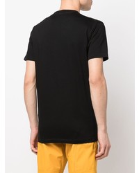 schwarzes bedrucktes T-Shirt mit einem Rundhalsausschnitt von DSQUARED2