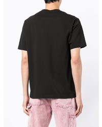 schwarzes bedrucktes T-Shirt mit einem Rundhalsausschnitt von Kenzo