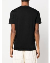 schwarzes bedrucktes T-Shirt mit einem Rundhalsausschnitt von DSQUARED2