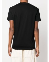 schwarzes bedrucktes T-Shirt mit einem Rundhalsausschnitt von DSQUARED2