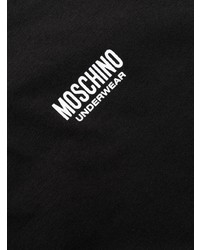 schwarzes bedrucktes T-Shirt mit einem Rundhalsausschnitt von Moschino