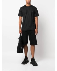 schwarzes bedrucktes T-Shirt mit einem Rundhalsausschnitt von Off-White