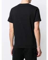 schwarzes bedrucktes T-Shirt mit einem Rundhalsausschnitt von Kenzo