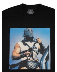 schwarzes bedrucktes T-Shirt mit einem Rundhalsausschnitt von Palace