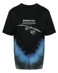 schwarzes bedrucktes T-Shirt mit einem Rundhalsausschnitt von Mauna Kea