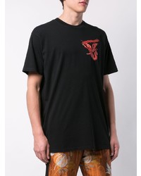 schwarzes bedrucktes T-Shirt mit einem Rundhalsausschnitt von Givenchy