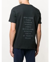 schwarzes bedrucktes T-Shirt mit einem Rundhalsausschnitt von MICHAEL Michael Kors